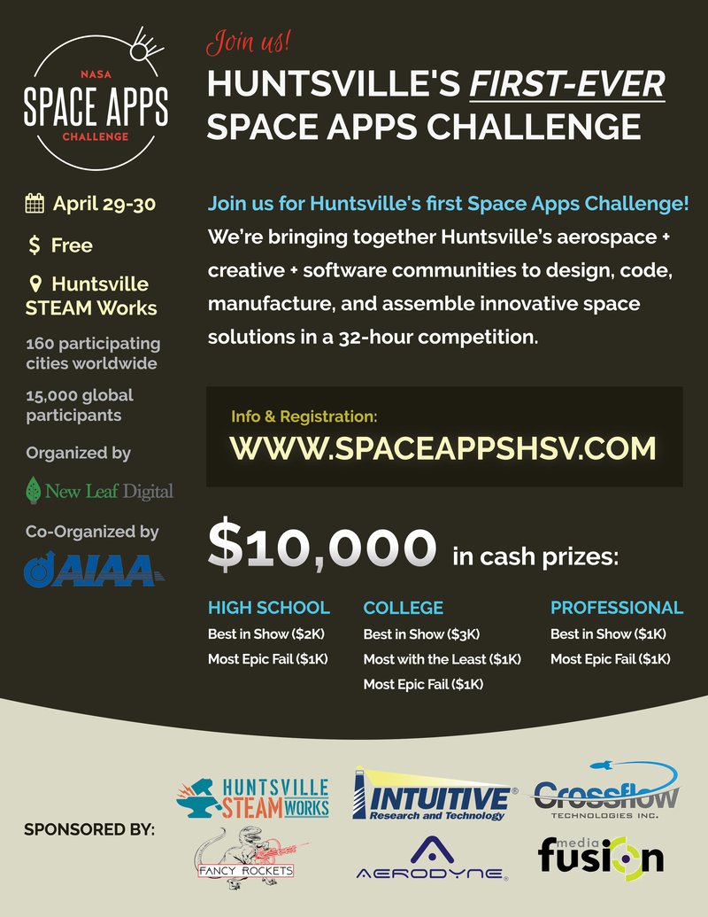 HSV Space Apps Flyer
